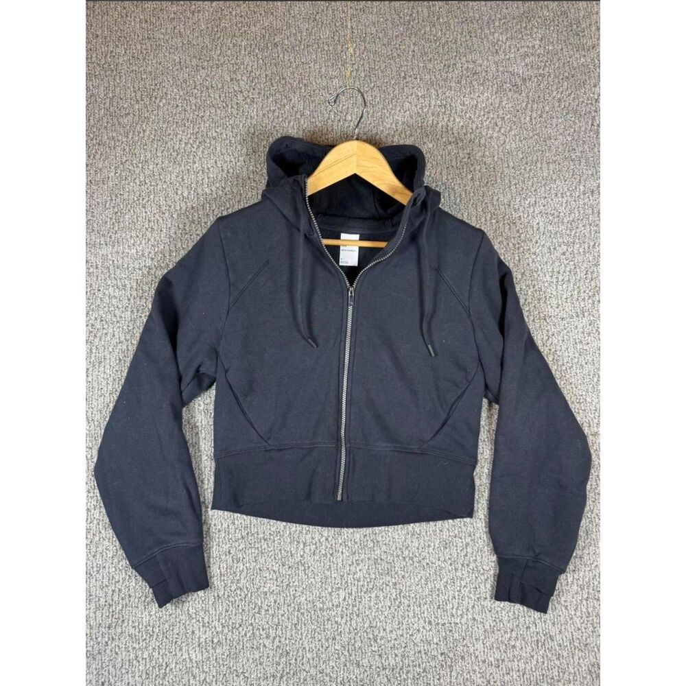 All in Motion Black Cropped Full Zip Hoodie Size M